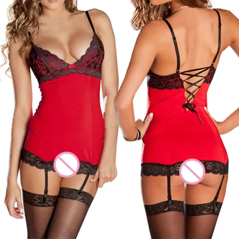 Lady Sexy Lingerie Strap Deep V-Neck Lace Dress Underwear Babydoll Sleepwear + G-string Erotic Lingerie Lace Dress
Lady Sexy Lingerie Strap Deep V-Neck Lace Dress Underwear Babydoll Sleepwear + G-string Erotic Lingerie Lace Dress