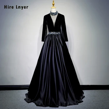 HIRE LNYER New Arrive Long Sleeve Formal Dresses Sparkly Crystal Sexy See Through Back Black Evening Gowns Robe De Soiree
HIRE LNYER New Arrive Long Sleeve Formal Dresses Sparkly Crystal Sexy See Through Back Black Evening Gowns Robe De Soiree