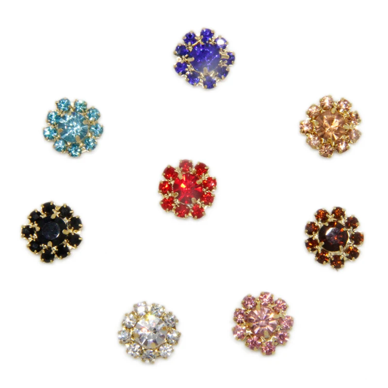 100pcs Gold 12mm Exquisite Metal Rhinestone Button Hair Accessories Flower Center Wedding Invitation Scrapbooking DIY Handcraft
100pcs Gold 12mm Exquisite Metal Rhinestone Button Hair Accessories Flower Center Wedding Invitation Scrapbooking DIY Handcraft