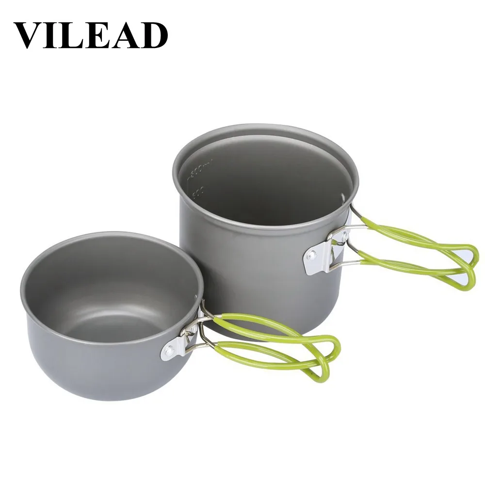 VILEAD 1-2 Person Camping Cookware Set Ultralight Durable Outdoor Tableware Portable Pots for Camping Hiking Bushcraft Cooking
VILEAD 1-2 Person Camping Cookware Set Ultralight Durable Outdoor Tableware Portable Pots for Camping Hiking Bushcraft Cooking