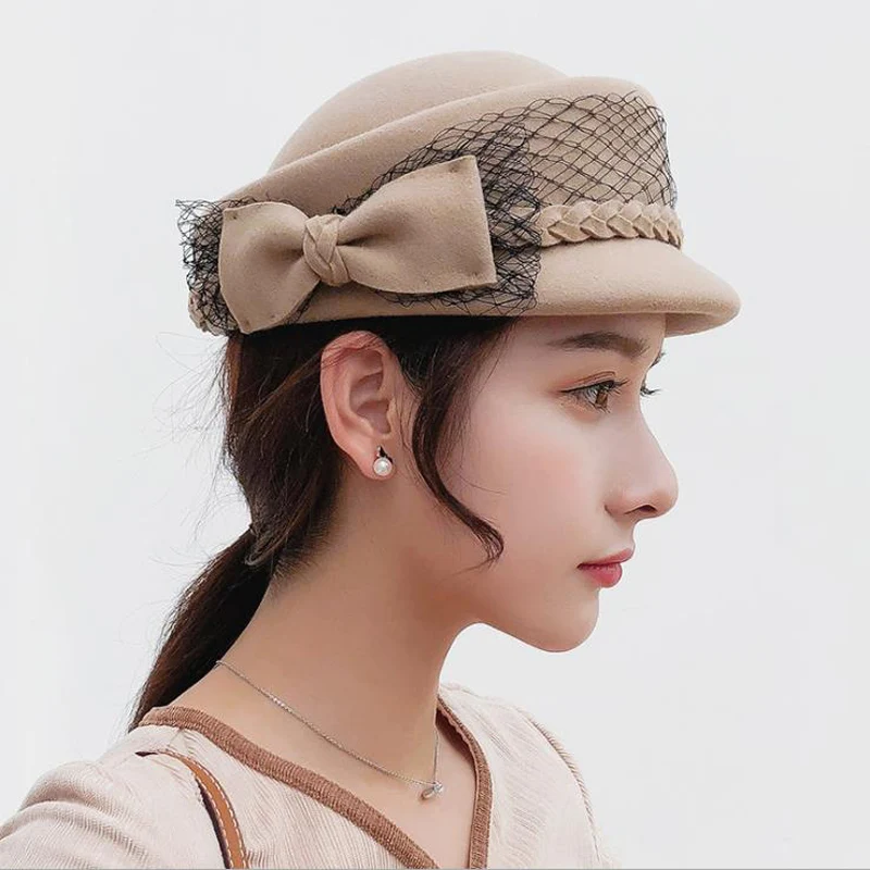 Australian Wool Felt Beret Hat Women British French Lady Artist Flat Cap Elegant Bow Boina Feminino Hats For Girls Berets
Australian Wool Felt Beret Hat Women British French Lady Artist Flat Cap Elegant Bow Boina Feminino Hats For Girls Berets