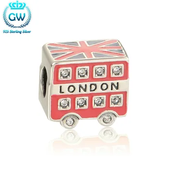 925 Sterling Silver Jewelry London Bus Charm With Red Enamel Mens Bracelets For grils Beads & Diy Jewelry Making D116
925 Sterling Silver Jewelry London Bus Charm With Red Enamel Mens Bracelets For grils Beads & Diy Jewelry Making D116