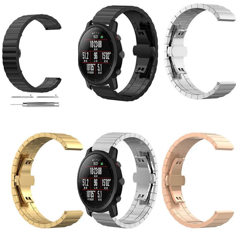 Watch Bracelet for Xiaomi Amazfit Strap Metal Stainless Steel Belt Huami Amazfit Stratos Strap Amazfit pace 2 Band 22mm
Watch Bracelet for Xiaomi Amazfit Strap Metal Stainless Steel Belt Huami Amazfit Stratos Strap Amazfit pace 2 Band 22mm