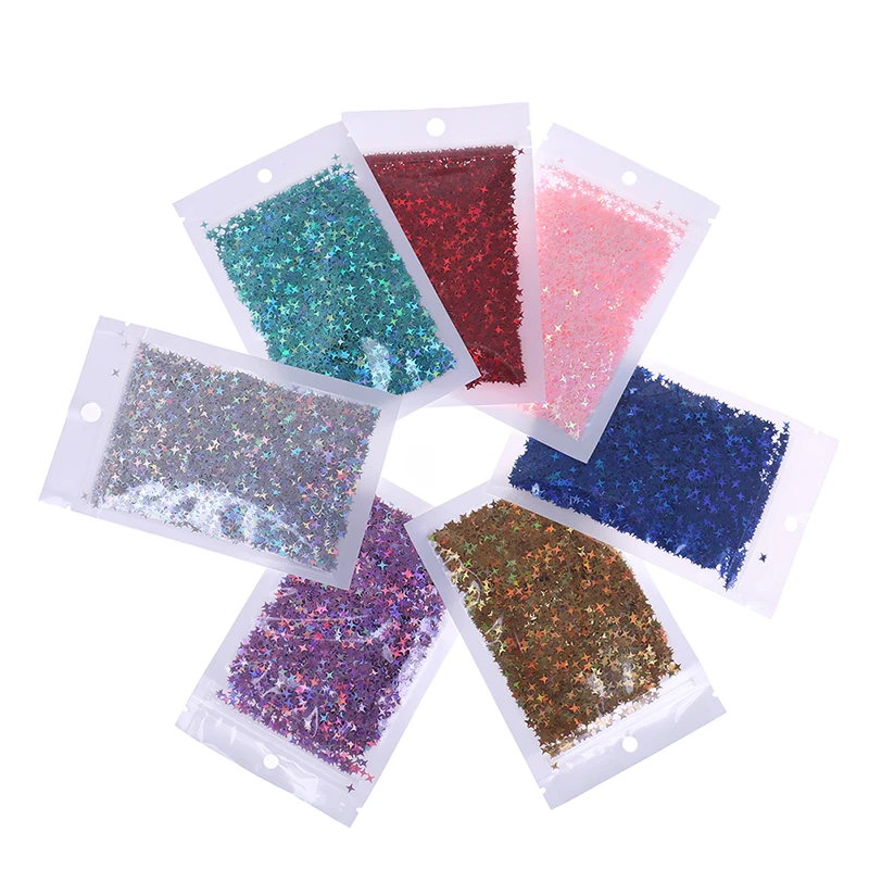 10g/Pack Four Star Glitter DIY Crystal Slime Supplies Ultra-thin Slices Nails Art Tips Box Accessories Decoration Toys For Kids
10g/Pack Four Star Glitter DIY Crystal Slime Supplies Ultra-thin Slices Nails Art Tips Box Accessories Decoration Toys For Kids
