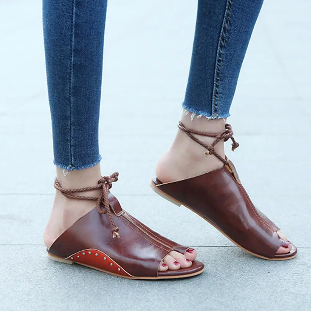 Women Summer Fashion Ankle Strap Lace Up Flat Sandal Slippers Gladiator Shoes
Women Summer Fashion Ankle Strap Lace Up Flat Sandal Slippers Gladiator Shoes