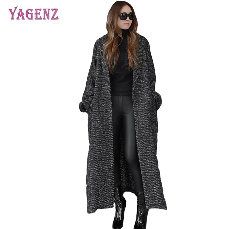 Winter Korean Womens Long Woolen Jacket 2018 Fashion Casual Loose Female Warm Wool Coats Herringbone Sashes Wool Overcoat B91
Winter Korean Womens Long Woolen Jacket 2018 Fashion Casual Loose Female Warm Wool Coats Herringbone Sashes Wool Overcoat B91
