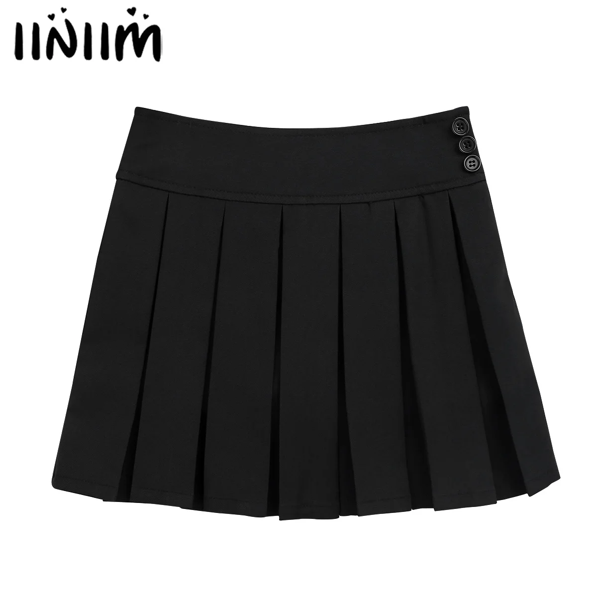 iiniim Kids Girls School Uniform Pleated Side Zipper Buttons Scooter Dance Skirt with Hidden Shorts School Skirt
iiniim Kids Girls School Uniform Pleated Side Zipper Buttons Scooter Dance Skirt with Hidden Shorts School Skirt