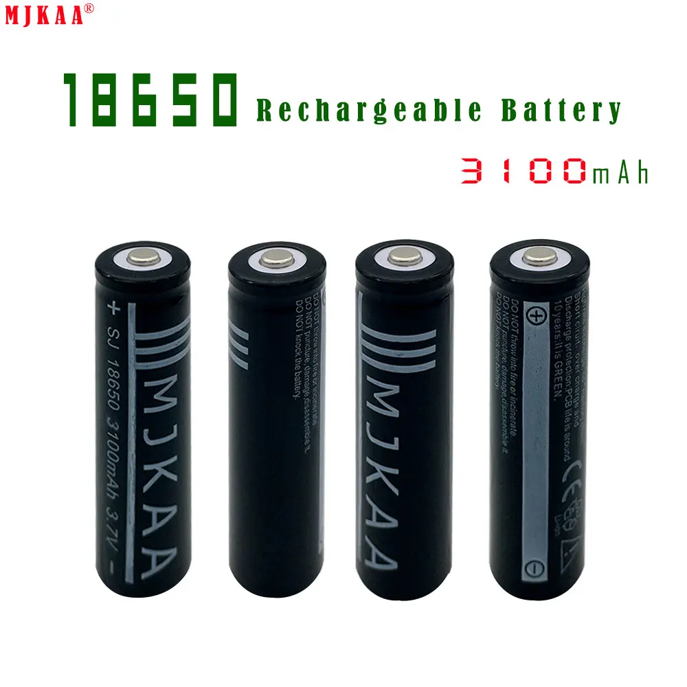 4pcs 18650 Battery 3.7V 3100mAh Rechargeable Li-ion battery for Led Flashlight Headlamp Player Speaker Battery 18650
4pcs 18650 Battery 3.7V 3100mAh Rechargeable Li-ion battery for Led Flashlight Headlamp Player Speaker Battery 18650