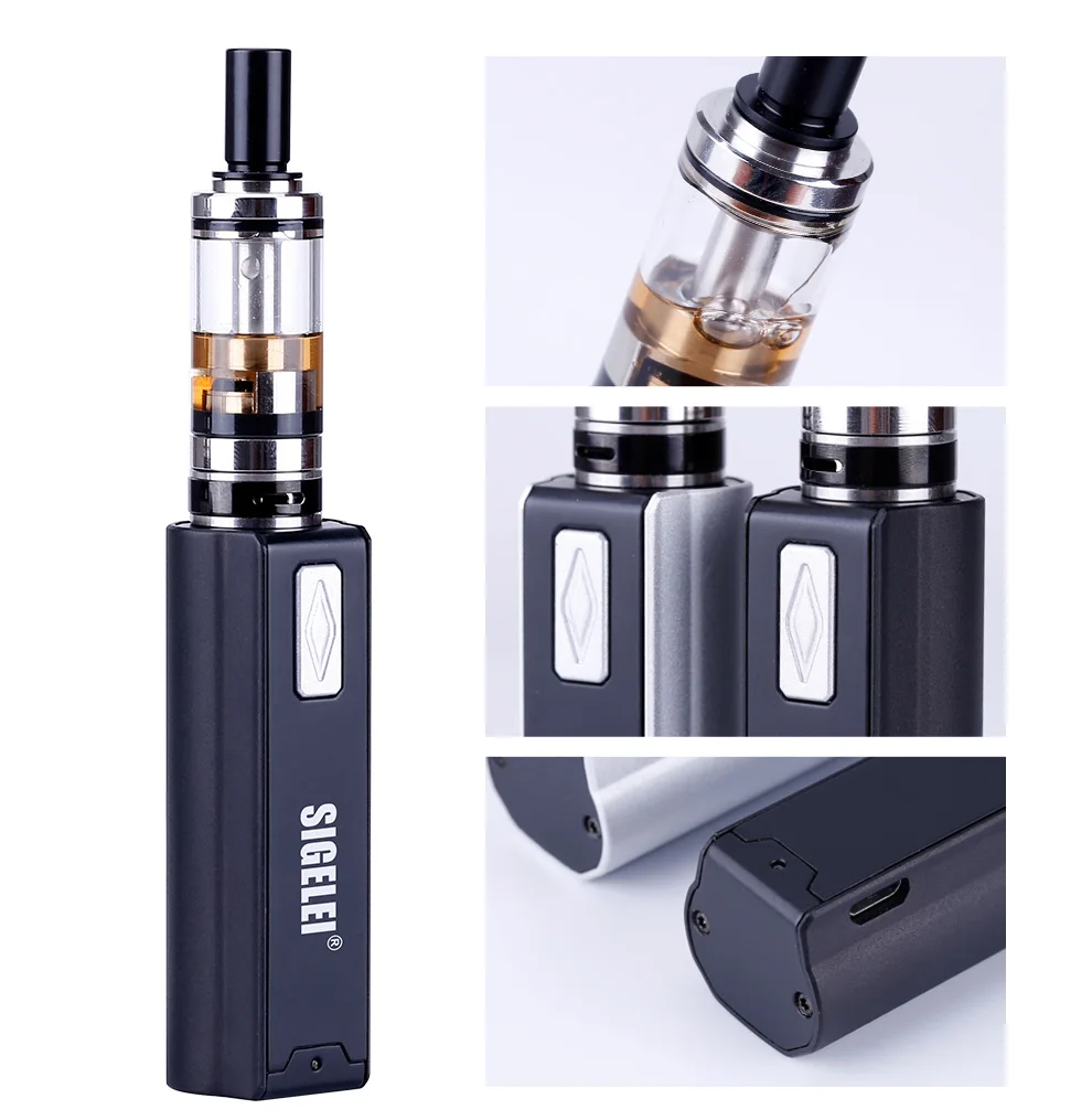 NEW E electronic cigarette pocket Vape kit built in 1000 Ahm battery 100% Original Sigelei eTiny mod with atomizer