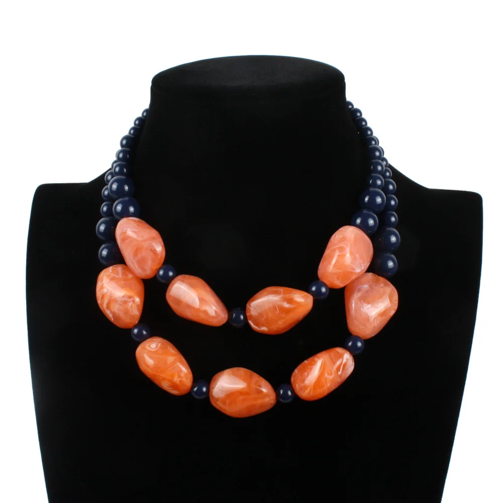 Fashion beads string necklace exaggerated resin multi-layer costume party 2 colors necklace for woman
Fashion beads string necklace exaggerated resin multi-layer costume party 2 colors necklace for woman