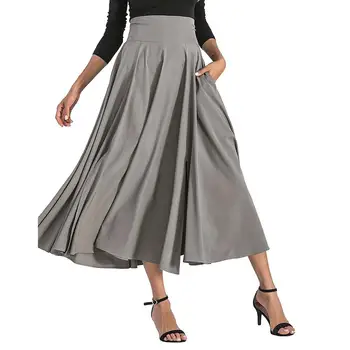 New Vintage Solid Color Zip-Back Sashes High Waist Women Pleated A-Line Maxi Skirt
New Vintage Solid Color Zip-Back Sashes High Waist Women Pleated A-Line Maxi Skirt