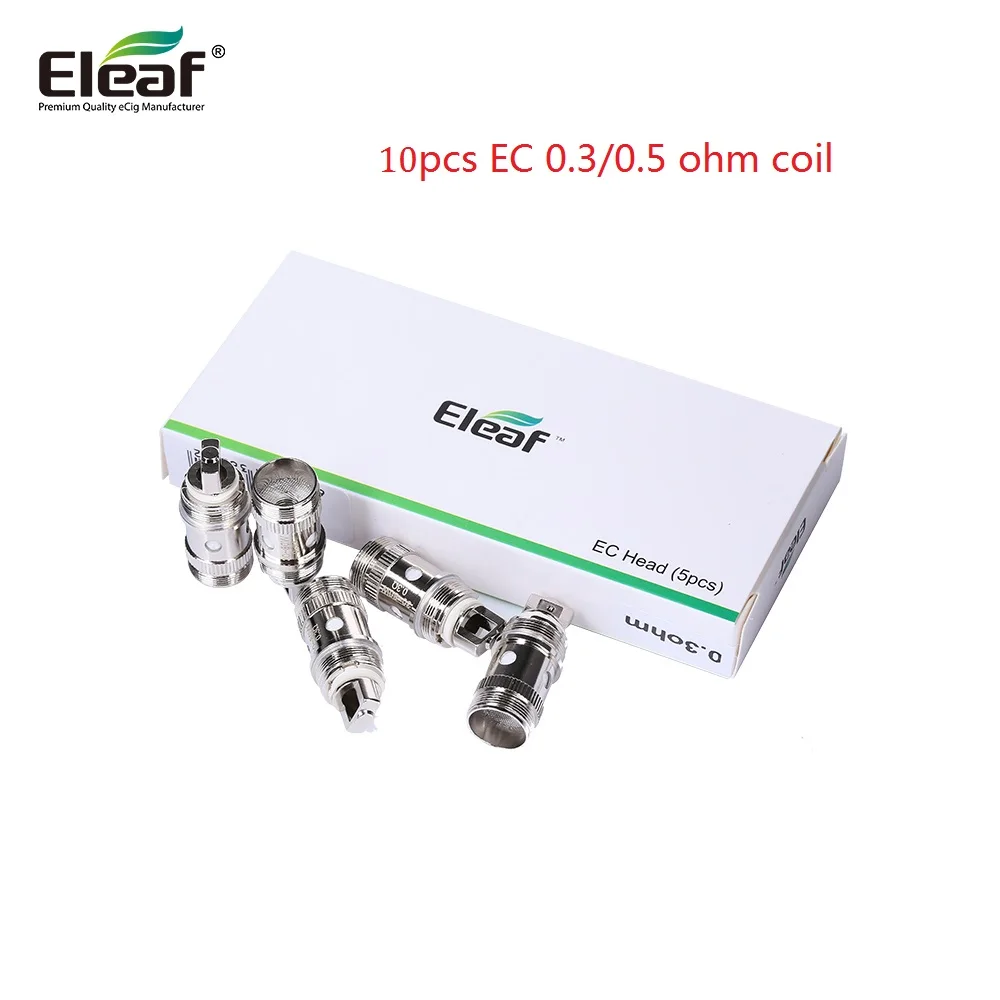 Оригинальный 10 шт. Eleaf EC Головка Катушки 0.3ohm/0.5ohm головка распылителя для IJust 2/Melo