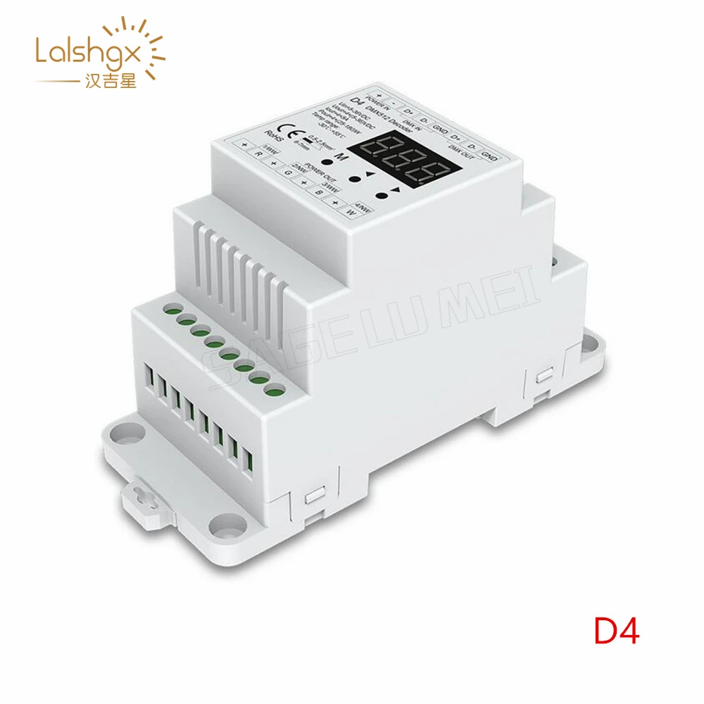 D4 DC5V 12V 24V 36V 4CH PWM constant voltage/constant current CC CV DMX decoder DMX512 LED Controller For RGB RGBW LED Tape lamp
D4 DC5V 12V 24V 36V 4CH PWM constant voltage/constant current CC CV DMX decoder DMX512 LED Controller For RGB RGBW LED Tape lamp