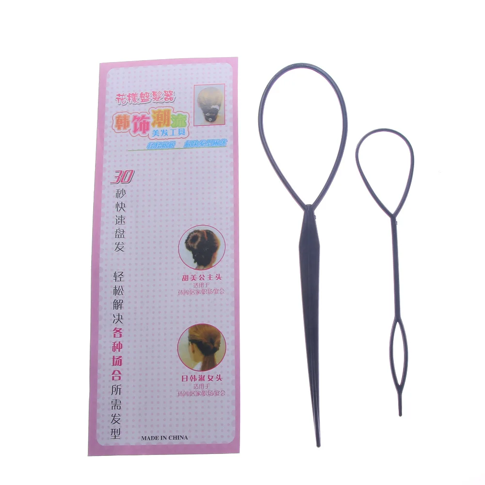 2 Pcs/set Ponytail Creator Plastic Loop Styling Tools Black Pony Tail Clip Hair Braid Maker Styling Tool Fashion Hot Sale
2 Pcs/set Ponytail Creator Plastic Loop Styling Tools Black Pony Tail Clip Hair Braid Maker Styling Tool Fashion Hot Sale