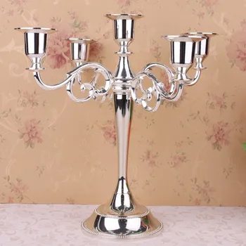 27*25cm Wholesale Silver/Gold/Black/Bronze Metal Candle Holder 5-arms/3-arms Candle Stand Wedding Candlestick Candelabra
27*25cm Wholesale Silver/Gold/Black/Bronze Metal Candle Holder 5-arms/3-arms Candle Stand Wedding Candlestick Candelabra