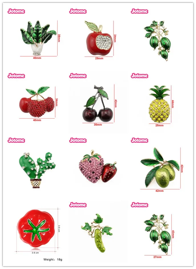 10 fruit brooch
