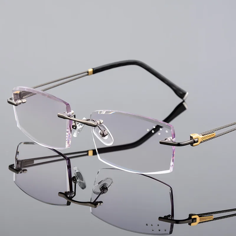 0~+/-4.50 1.61Mens eyewear prescription diamond trimming glasses frame rimless eye ultralight titanium Finished 7701
0~+/-4.50 1.61Mens eyewear prescription diamond trimming glasses frame rimless eye ultralight titanium Finished 7701