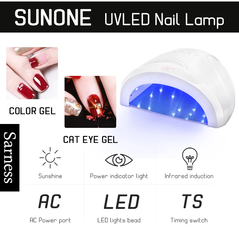 Sarness 48W UV LED Lamp Nail Dryer Nails with Smart Timer Memory Digital Timer Display Lamp for Gel Nail Polish Drying Machine
Sarness 48W UV LED Lamp Nail Dryer Nails with Smart Timer Memory Digital Timer Display Lamp for Gel Nail Polish Drying Machine