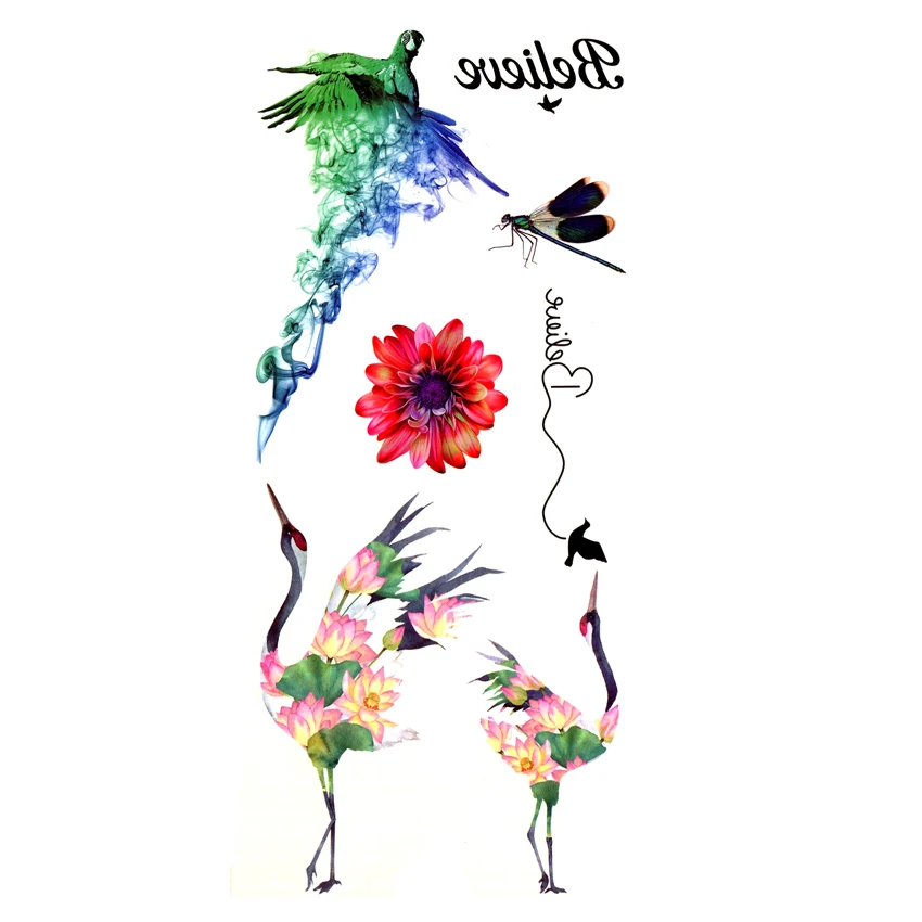 5pcs Beauty Birds Waterproof Temporary Tattoos Men Parrot Henna Tattoo Body Art Sticker Crane Maquiagem Tatoos For Women
5pcs Beauty Birds Waterproof Temporary Tattoos Men Parrot Henna Tattoo Body Art Sticker Crane Maquiagem Tatoos For Women