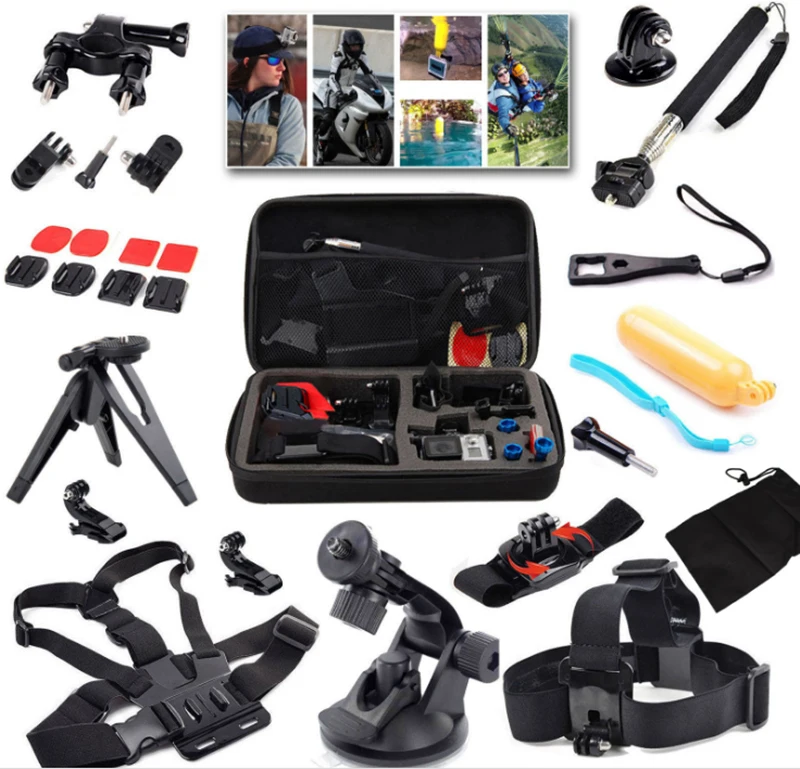 15 in 1 with Carrying Bag For Gopro 4 3+ Xiaomi Yi SJ4000 Sport Action Camera Kit Accessories Set # F3503
15 in 1 with Carrying Bag For Gopro 4 3+ Xiaomi Yi SJ4000 Sport Action Camera Kit Accessories Set # F3503