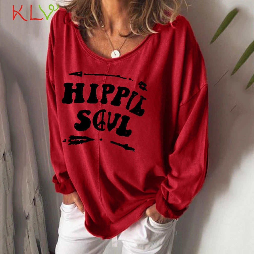 T Shirt Women Funny Letter Print O-Neck Long Sleeve Tshirt Fashion Casual Winter Pullover Femme Top Tee Mujer PlusSize 2019 19Jl
T Shirt Women Funny Letter Print O-Neck Long Sleeve Tshirt Fashion Casual Winter Pullover Femme Top Tee Mujer PlusSize 2019 19Jl