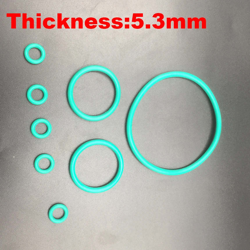 

2pcs 73x5.3 73*5.3 75x5.3 75*5.3 76x5.3 76*5.3 ID*Thickness Green Viton FKM Fluorine Rubber O-Ring Washer Oil Seal O Ring Gasket