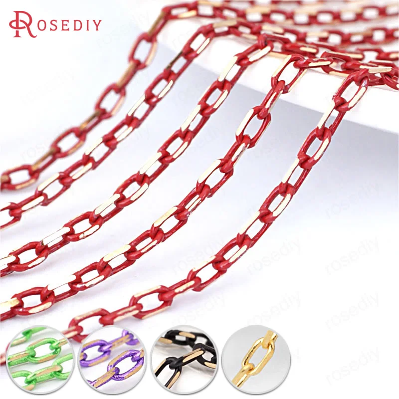 (23798)5 Meters Chain width:2MM Faceted Oval Shape Chains Colorful Copper Chains for Necklace Findings Accessories Wholesale
(23798)5 Meters Chain width:2MM Faceted Oval Shape Chains Colorful Copper Chains for Necklace Findings Accessories Wholesale