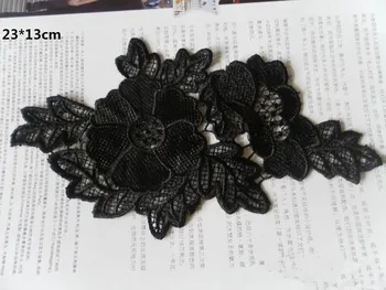 Size-23*13cm(10pcs/lot) Sewing Black Floral Flower Motif Lace Applique ,Venise Embroidery Lace patch
Size-23*13cm(10pcs/lot) Sewing Black Floral Flower Motif Lace Applique ,Venise Embroidery Lace patch