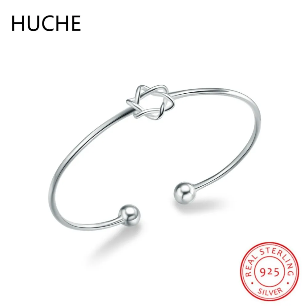 HUCHE Authentic Original 925 Sterling Silver Bracelets Bangles for Women Star Silver Color Open Bangle Bague Femme ZH13
HUCHE Authentic Original 925 Sterling Silver Bracelets Bangles for Women Star Silver Color Open Bangle Bague Femme ZH13