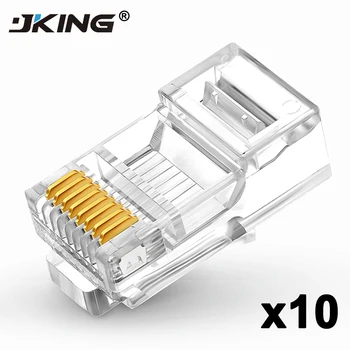 JKING 10Pcs Cat5e Cat6 Connector RJ45 Connector RJ45 Cat6 Network Cable Plug Unshielded Modular UTP Terminals Have Hole
JKING 10Pcs Cat5e Cat6 Connector RJ45 Connector RJ45 Cat6 Network Cable Plug Unshielded Modular UTP Terminals Have Hole