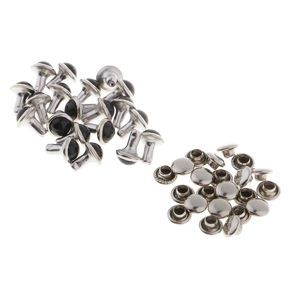 20 Sets Turquoise Decoration Rivets Punk Studs Spikes Garment Bags Shoes Leather Belts Leather Craft DIY Decoration 7mm