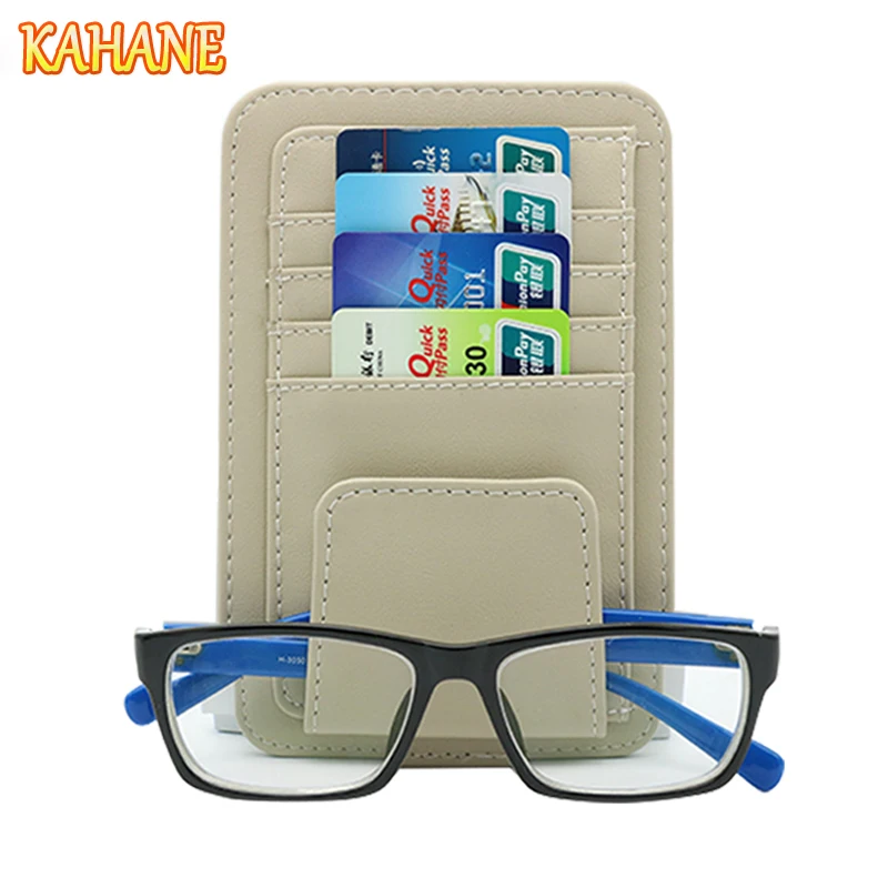 KAHANE Sunshades Leather Car Sun Visor Sunglasses Eyeglasses Holder Clip Credit Card bag FOR Toyota Honda Hyundai KIA Lexus
KAHANE Sunshades Leather Car Sun Visor Sunglasses Eyeglasses Holder Clip Credit Card bag FOR Toyota Honda Hyundai KIA Lexus