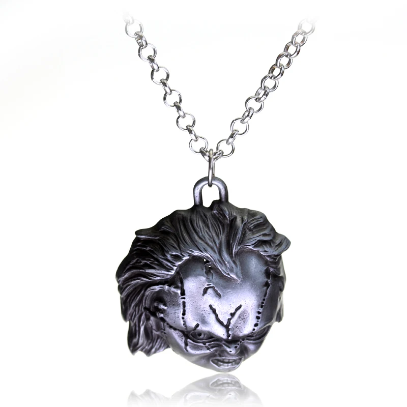 Classic Horror Movie Curse of Chucky Head Toy Necklace & Pendant Jewelry Punk Style Curse Of Chuck Seed of Chucky Necklace
Classic Horror Movie Curse of Chucky Head Toy Necklace & Pendant Jewelry Punk Style Curse Of Chuck Seed of Chucky Necklace