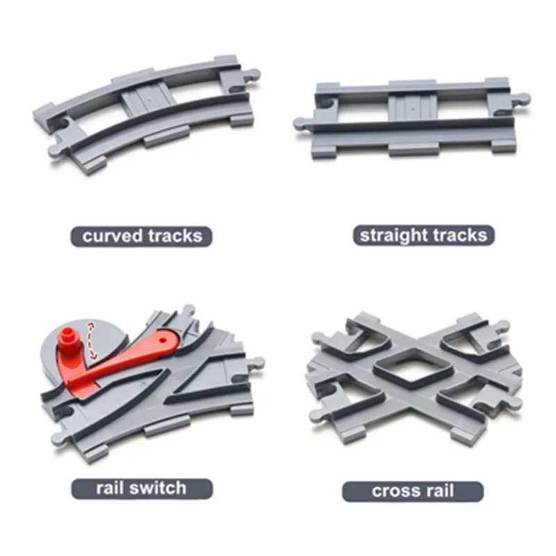Single Sale Diy Building Blocks Train Track Curved Rails Railway Switch Accessories Compatible with Duploed Toys for Children
Single Sale Diy Building Blocks Train Track Curved Rails Railway Switch Accessories Compatible with Duploed Toys for Children