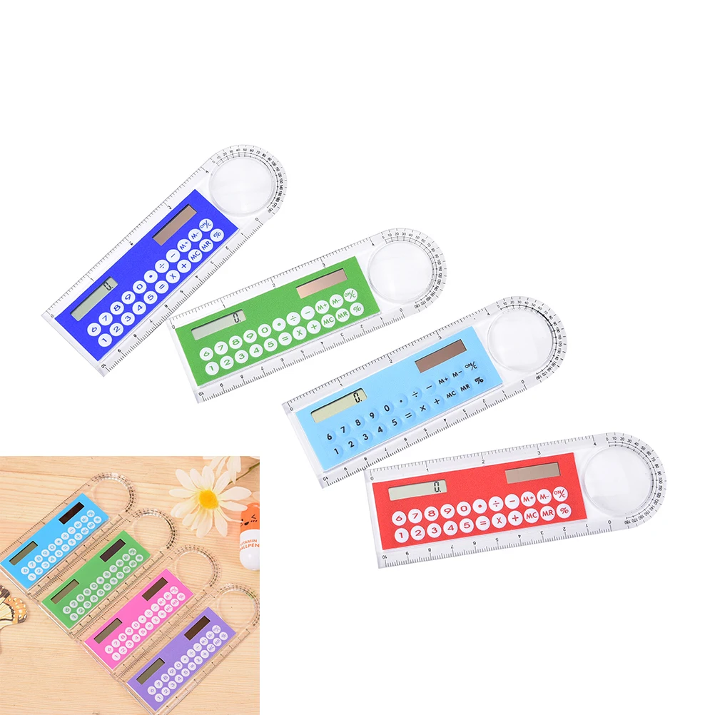 Student Ruler Gift Calculators Cute Colorful Mini Portable Solar Energy Creative Portable Multifunction Counters Random Color
Student Ruler Gift Calculators Cute Colorful Mini Portable Solar Energy Creative Portable Multifunction Counters Random Color