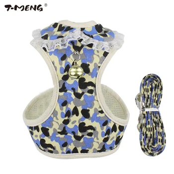 T-MENG Small Dog Harness Leash Set For Chihuahua Cats Cute Pattern Fabric Mesh Cloth Puppy Chest Vest Dog Supplies Pet Products
T-MENG Small Dog Harness Leash Set For Chihuahua Cats Cute Pattern Fabric Mesh Cloth Puppy Chest Vest Dog Supplies Pet Products
