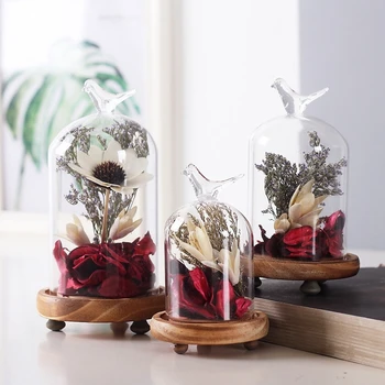 European Style Creative Flower Home Decor Retro Glass Hood Micro-Landscape Figurine Crafts Decoration Home Wedding Accessories
European Style Creative Flower Home Decor Retro Glass Hood Micro-Landscape Figurine Crafts Decoration Home Wedding Accessories