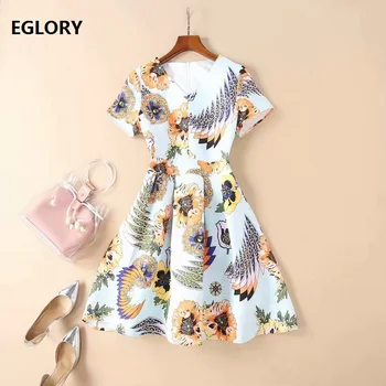 Best Quality Dress New Arrival 2018 Autumn Winter Style Women V-Neck Vintage Jacquard Print Short Sleeve A-Line Dress for Party
Best Quality Dress New Arrival 2018 Autumn Winter Style Women V-Neck Vintage Jacquard Print Short Sleeve A-Line Dress for Party