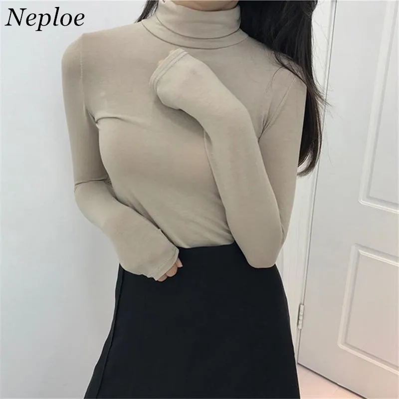 Neploe 2019 Autumn Winter Basic Shirt Vintage Slim Tee Shirts Women Turtleneck T-Shirt Korean Solid Slim Tops Clothing 51659
Neploe 2019 Autumn Winter Basic Shirt Vintage Slim Tee Shirts Women Turtleneck T-Shirt Korean Solid Slim Tops Clothing 51659