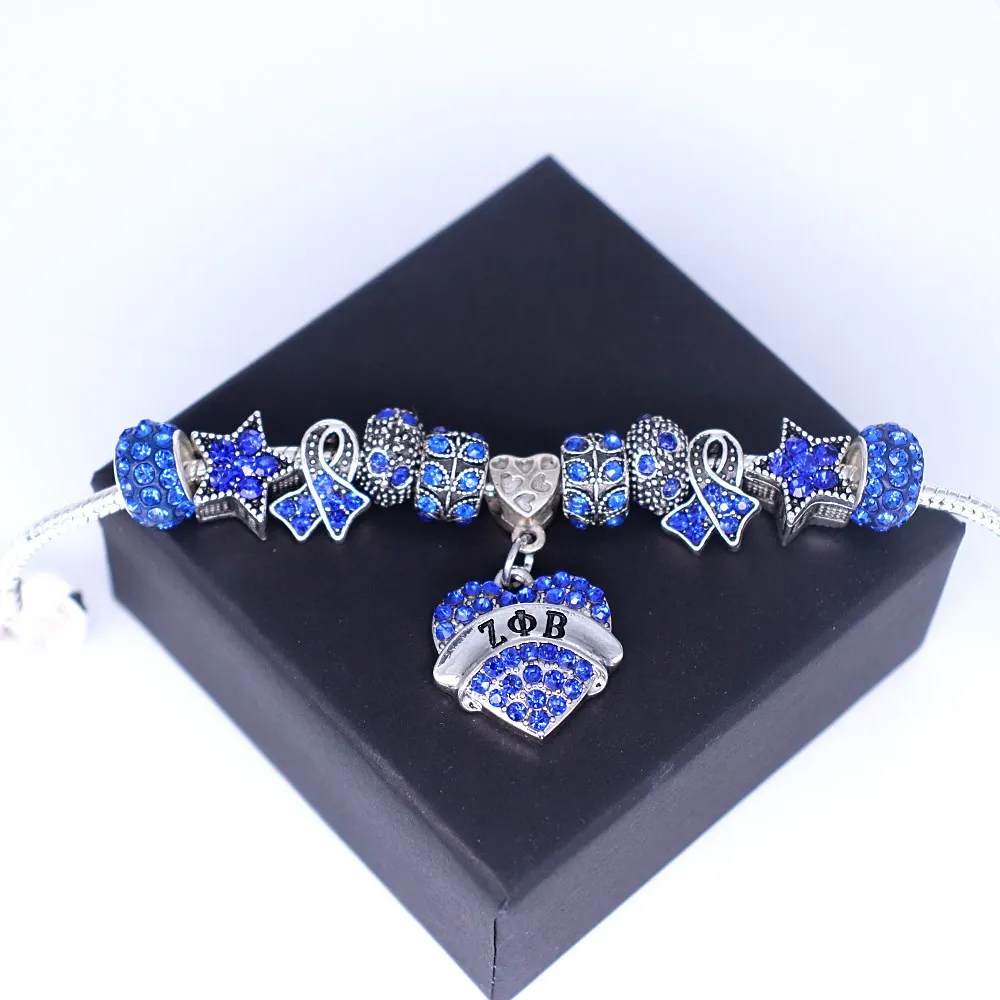 DOUBLE NOSE New Arrival Greek Letters Sorority Zeta Phi Beta European Bead Bracelets ZPB Label Sign Jewelry For College Union
DOUBLE NOSE New Arrival Greek Letters Sorority Zeta Phi Beta European Bead Bracelets ZPB Label Sign Jewelry For College Union