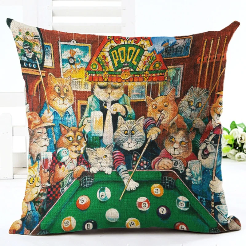 Retro Linen Cotton Cartoon Cat Cushion Covers Pillow Cover Printed Cat For Home Room Decoration
Retro Linen Cotton Cartoon Cat Cushion Covers Pillow Cover Printed Cat For Home Room Decoration