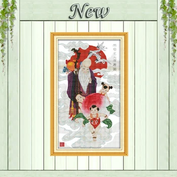 God of Longevity mascot decor painting counted print on canvas DMC 14CT 11CT chinese Cross Stitch Needlework Set Embroidery kits
God of Longevity mascot decor painting counted print on canvas DMC 14CT 11CT chinese Cross Stitch Needlework Set Embroidery kits