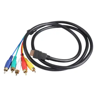 1.5M 5Ft HDMI to 5RCA Cable 5-RCA Audio Video AV Component Cord Gold Plated for HDTV 1080P
1.5M 5Ft HDMI to 5RCA Cable 5-RCA Audio Video AV Component Cord Gold Plated for HDTV 1080P