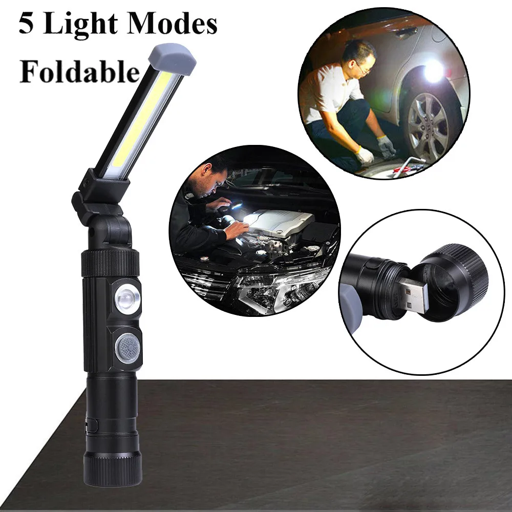 Portable Spotlight Working Light COB LED Rechargeable Work Light Magnet Flashlight Torch Lamp Light Flashlight Outdoor Light #30
Portable Spotlight Working Light COB LED Rechargeable Work Light Magnet Flashlight Torch Lamp Light Flashlight Outdoor Light #30