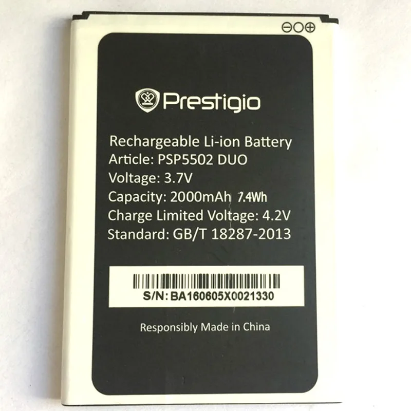 2000mAh Battery For Prestigio Muze A5/PSP5502 DUO/PSP5502DUO/Wize N3/PSP3507 DUO/PSP3507DUO Batteries + track code
2000mAh Battery For Prestigio Muze A5/PSP5502 DUO/PSP5502DUO/Wize N3/PSP3507 DUO/PSP3507DUO Batteries + track code