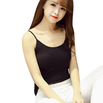 New Cotton Women Basic Camis Summer Sleeveless Top Satin Black White Bottoming Camisole Vest Stretchable Lady Slim Strap Tops W1
New Cotton Women Basic Camis Summer Sleeveless Top Satin Black White Bottoming Camisole Vest Stretchable Lady Slim Strap Tops W1