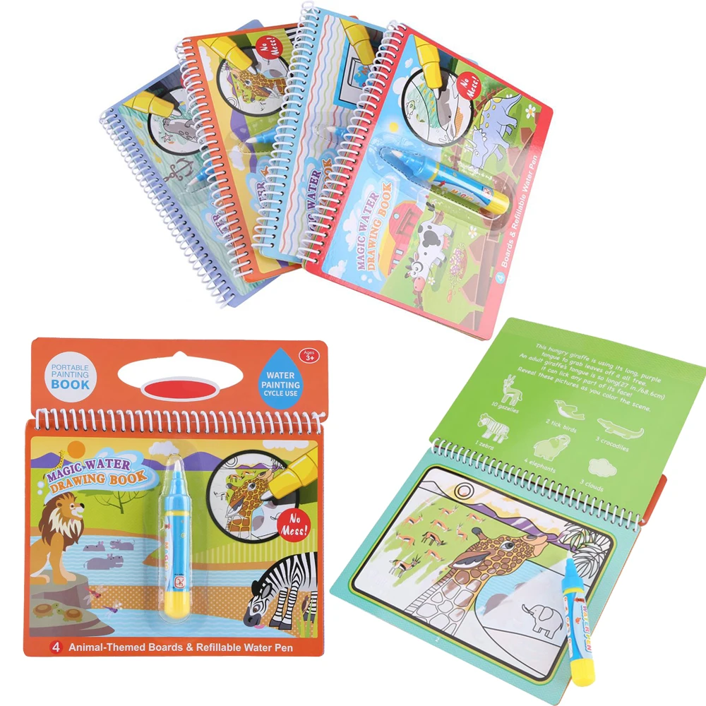 New Magic Water Drawing Book Coloring Book With Pen Doodle Painting Drawing Board 4 Color Water Painting Toys For Children
New Magic Water Drawing Book Coloring Book With Pen Doodle Painting Drawing Board 4 Color Water Painting Toys For Children