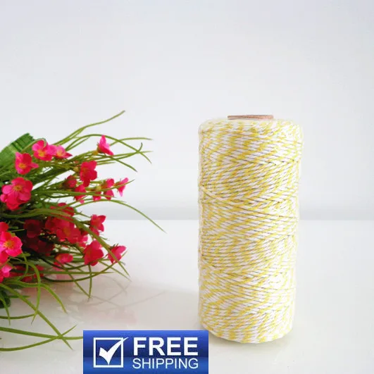 5 Spools (110yard/spool) Party Decor Gift Wrapping White and Yellow Striped Cotton Bakers Twine-Pick Colors-12 ply Cords String
5 Spools (110yard/spool) Party Decor Gift Wrapping White and Yellow Striped Cotton Bakers Twine-Pick Colors-12 ply Cords String