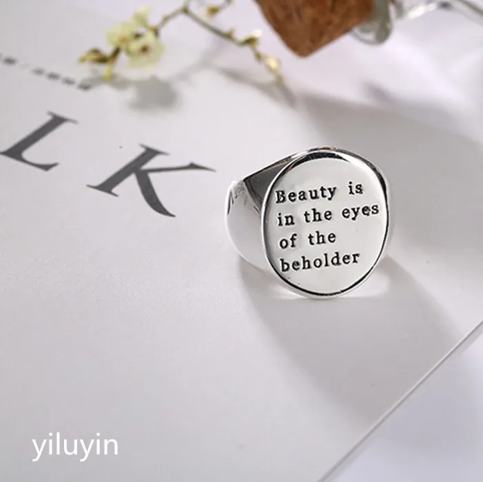 KJJEAXCMY boutique jewelryar S990 pure silver plain letter ring, Japan and South Korea personality, ladies' open silver ring.
KJJEAXCMY boutique jewelryar S990 pure silver plain letter ring, Japan and South Korea personality, ladies' open silver ring.