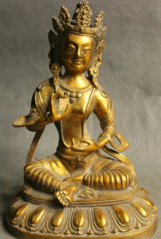 song voge gem S3153 8" Tibet Buddhism Bronze Gilt Green Tara Goddess Kwan-Yin Meitreya Buddha Statue
song voge gem S3153 8" Tibet Buddhism Bronze Gilt Green Tara Goddess Kwan-Yin Meitreya Buddha Statue